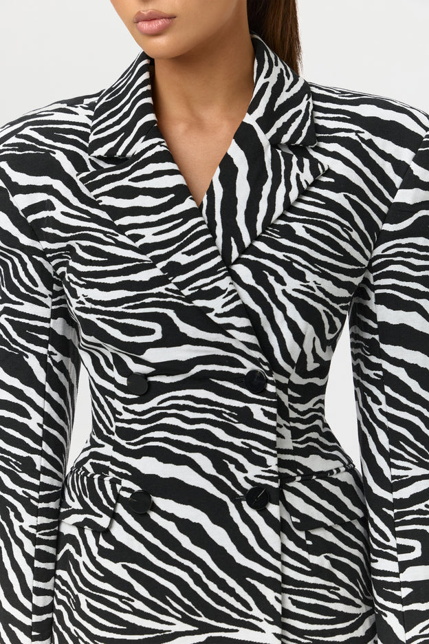 Suiting Zebra Jacquard Blazer