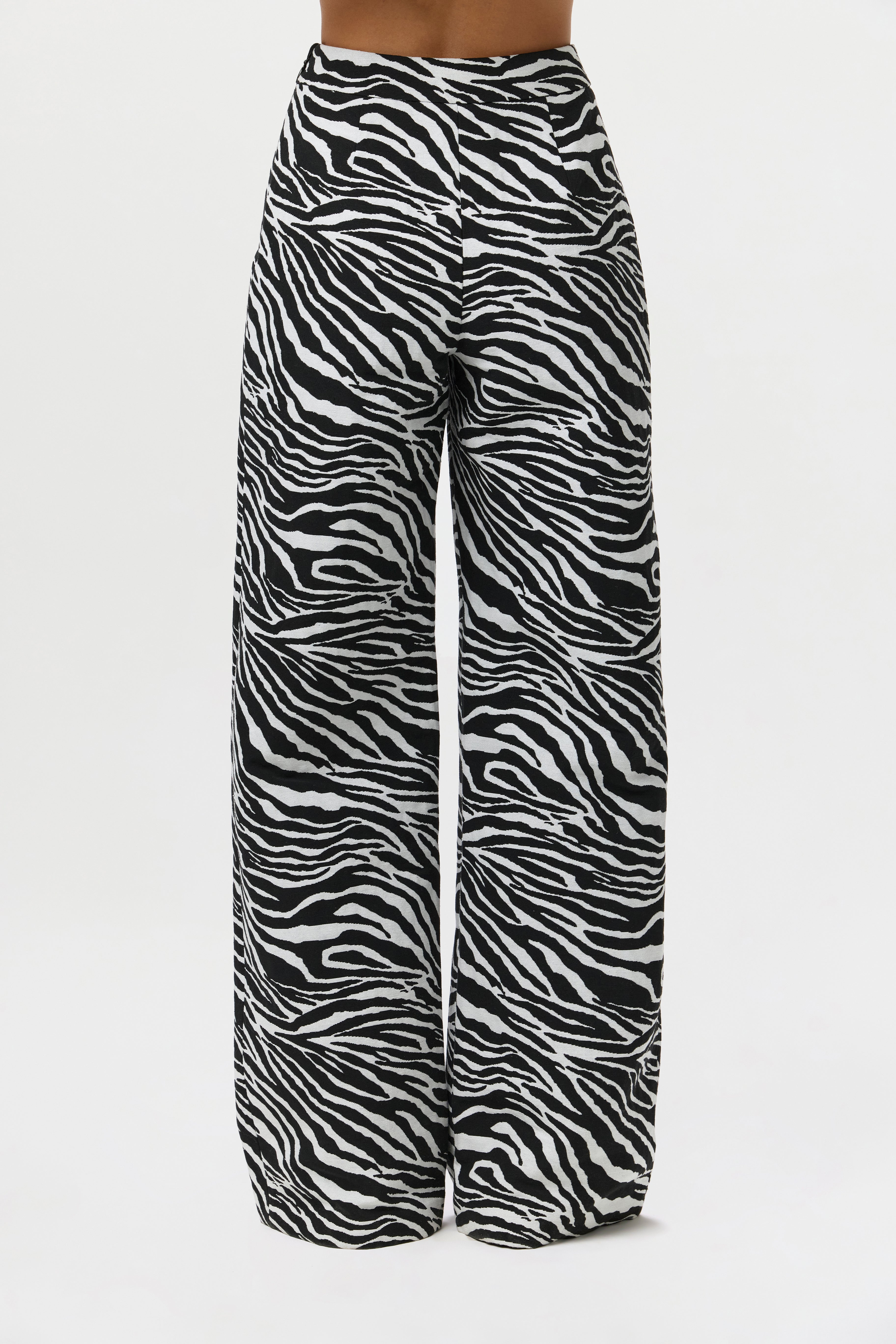 Suiting Zebra Jacquard Wide-Leg Pant – Naked Wardrobe