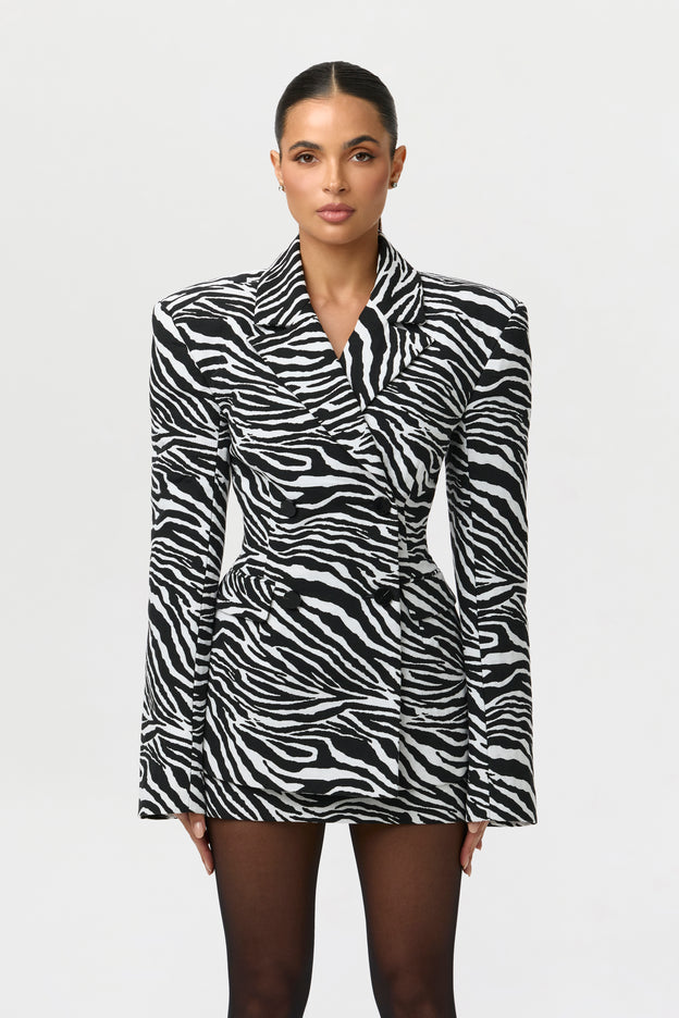 Suiting Zebra Jacquard Blazer