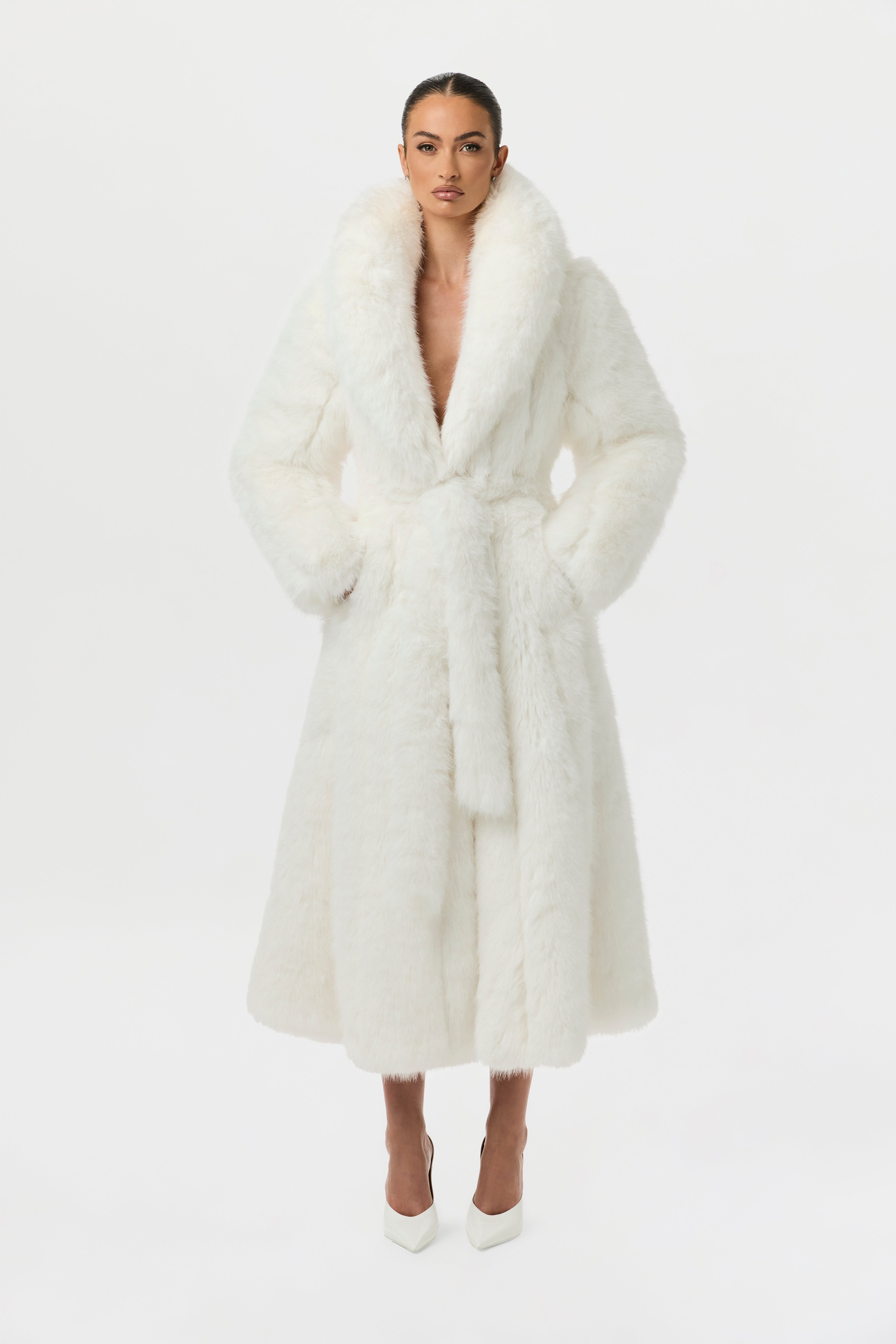 Faux Fur Pelted Coat – Naked Wardrobe