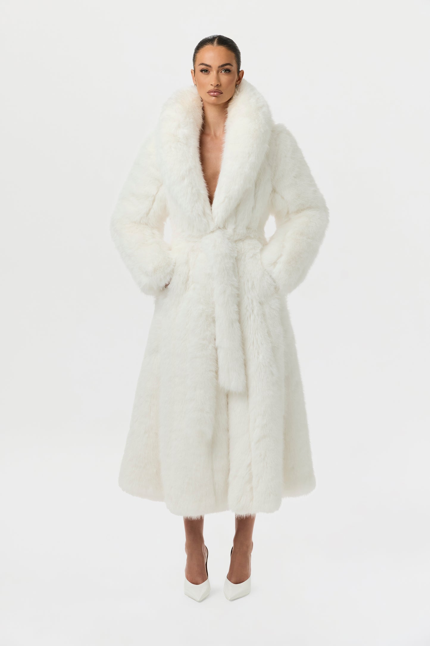 Faux Fur Pelted Coat