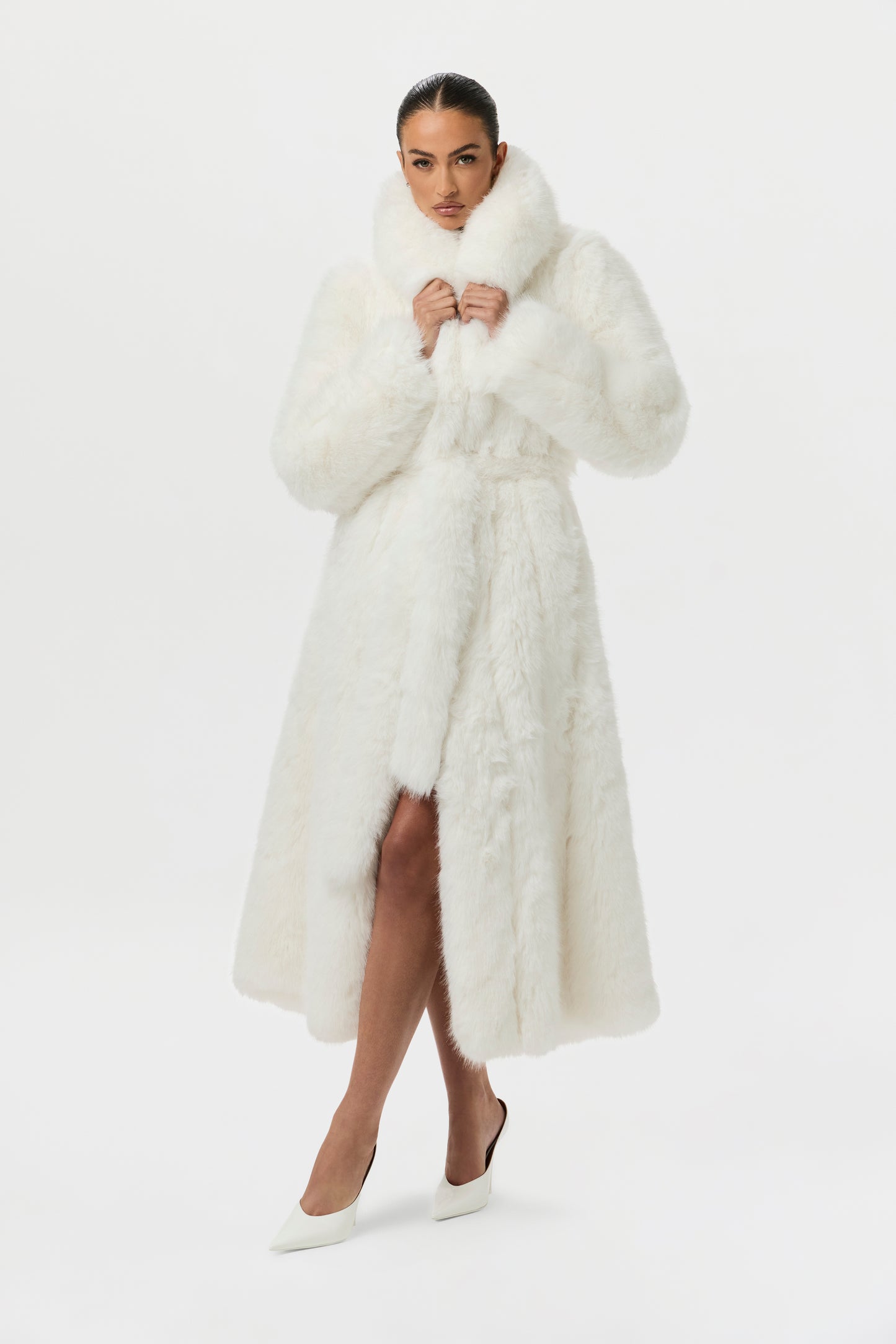 Faux Fur Pelted Coat
