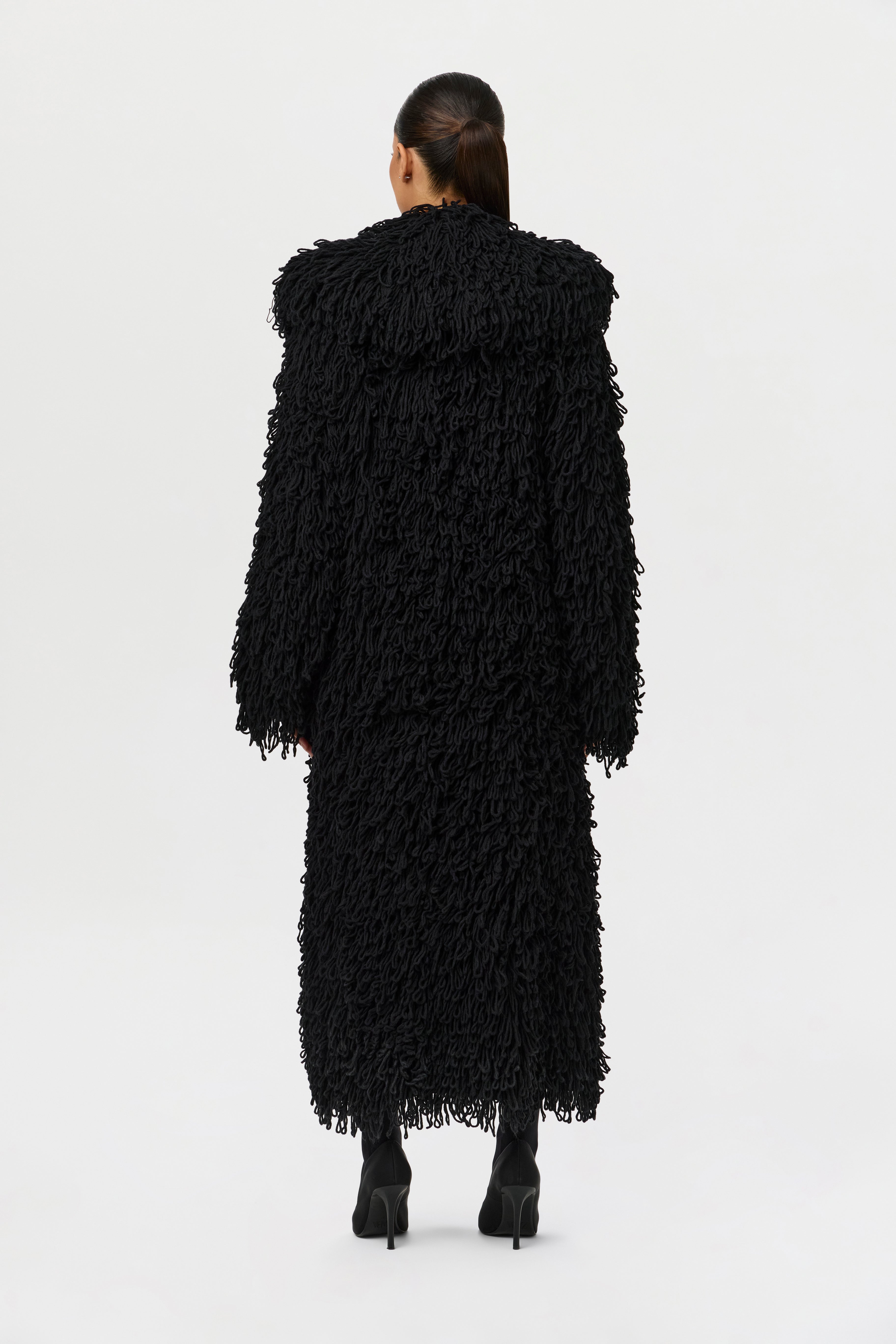 Knit Shaggy Loop Coat – Naked Wardrobe
