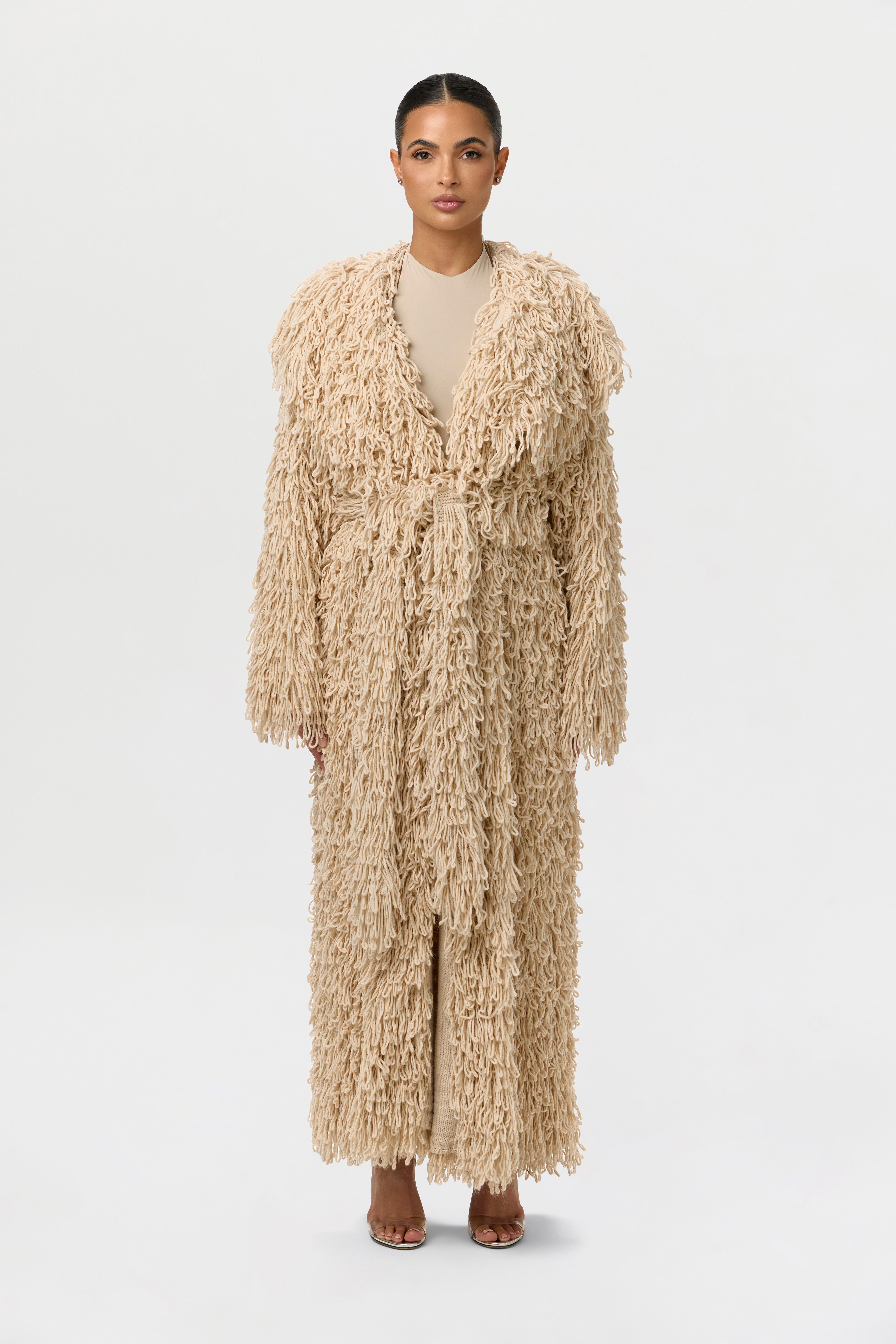 Knit Shaggy Loop Coat – Naked Wardrobe