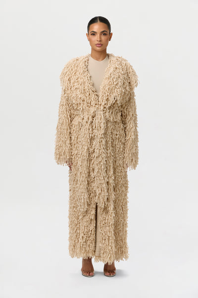 Knit Shaggy Loop Coat – Naked Wardrobe