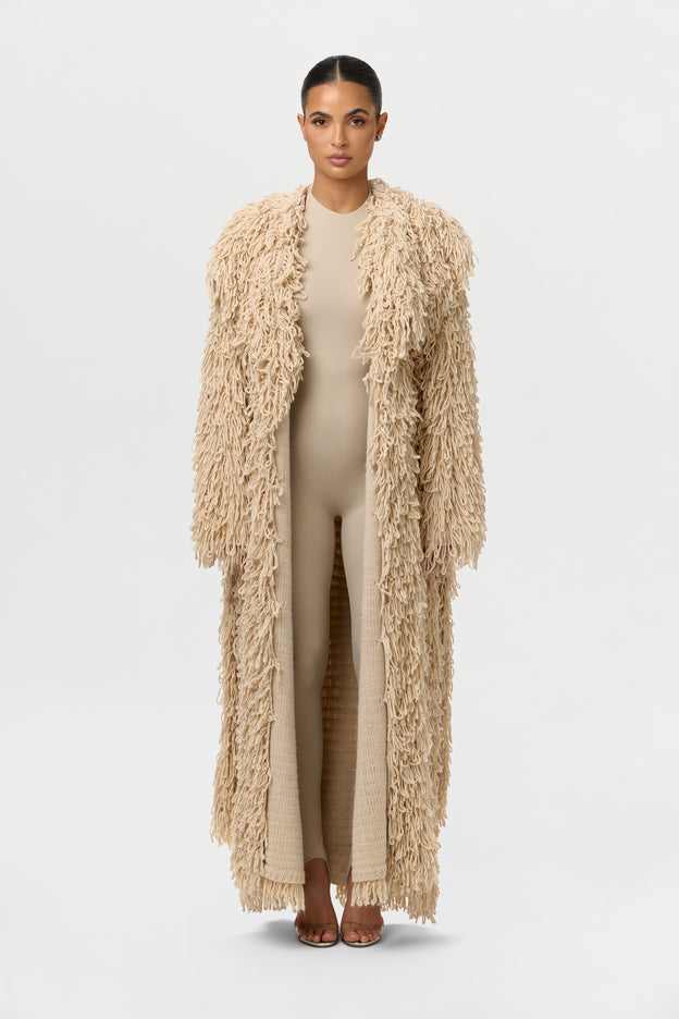 Knit Shaggy Loop Coat