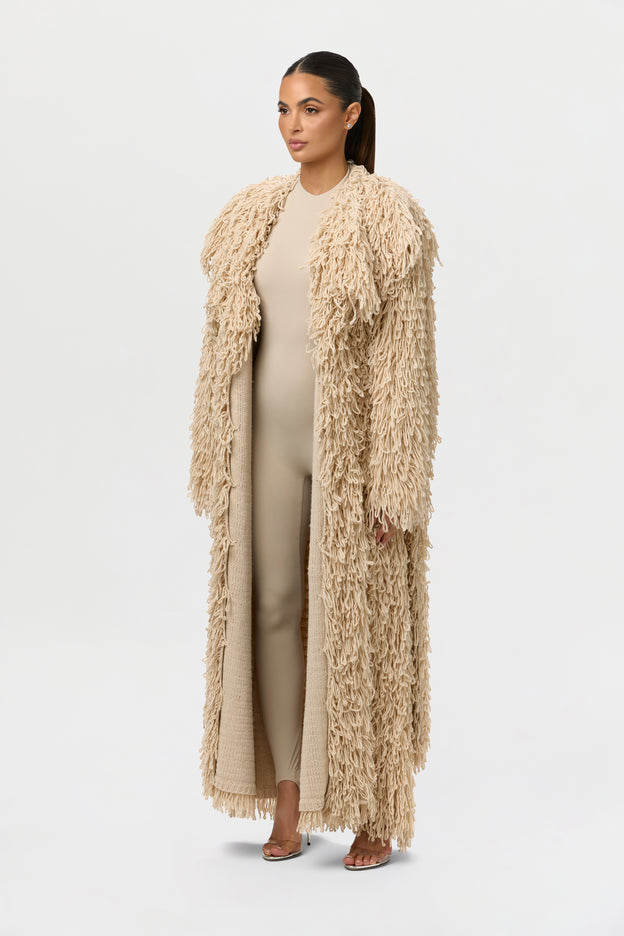 Knit Shaggy Loop Coat