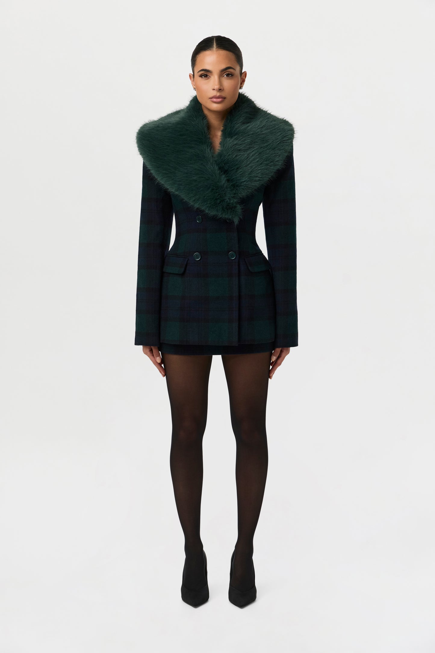 Suiting Plaid Mini Skirt