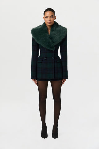 Suiting Plaid Mini Skirt