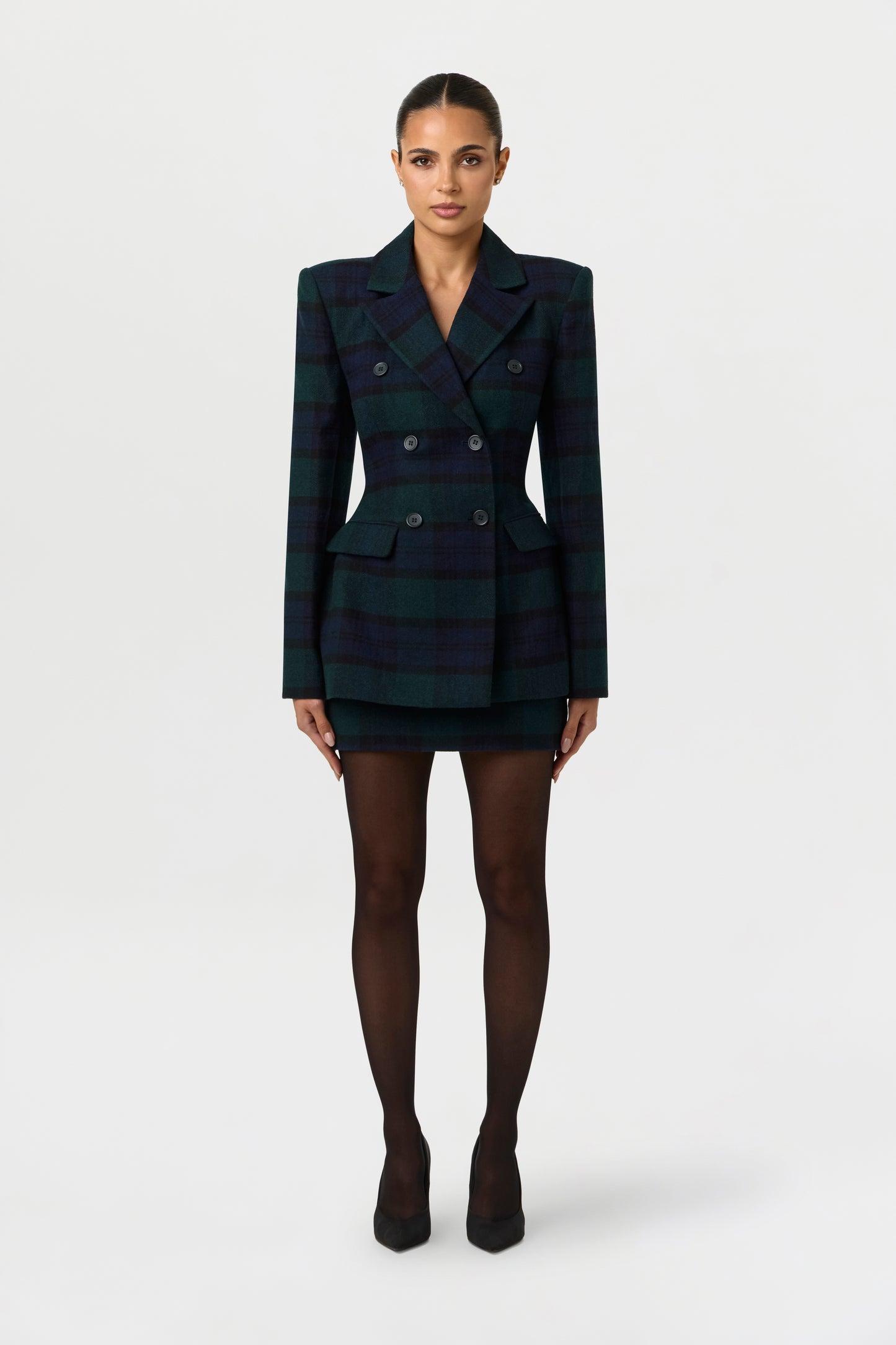 Suiting Plaid Mini Skirt