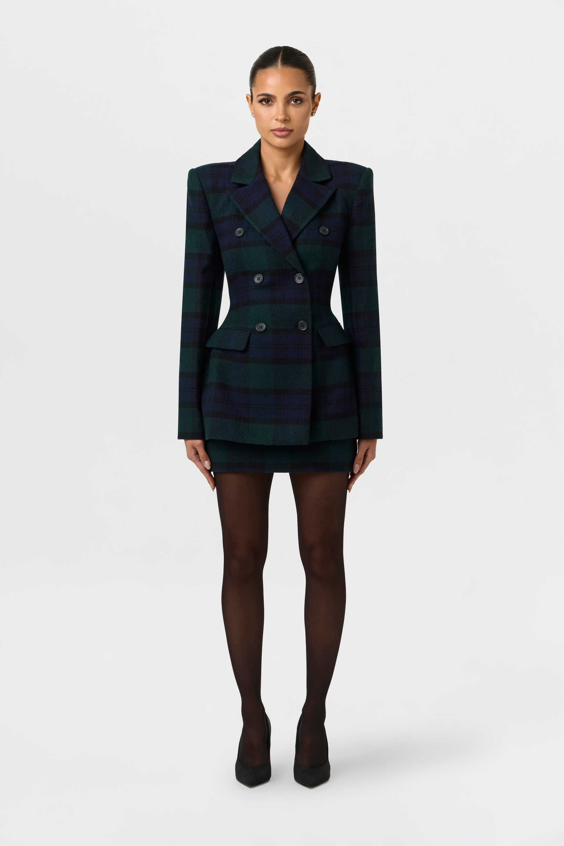 Suiting Plaid Mini Skirt