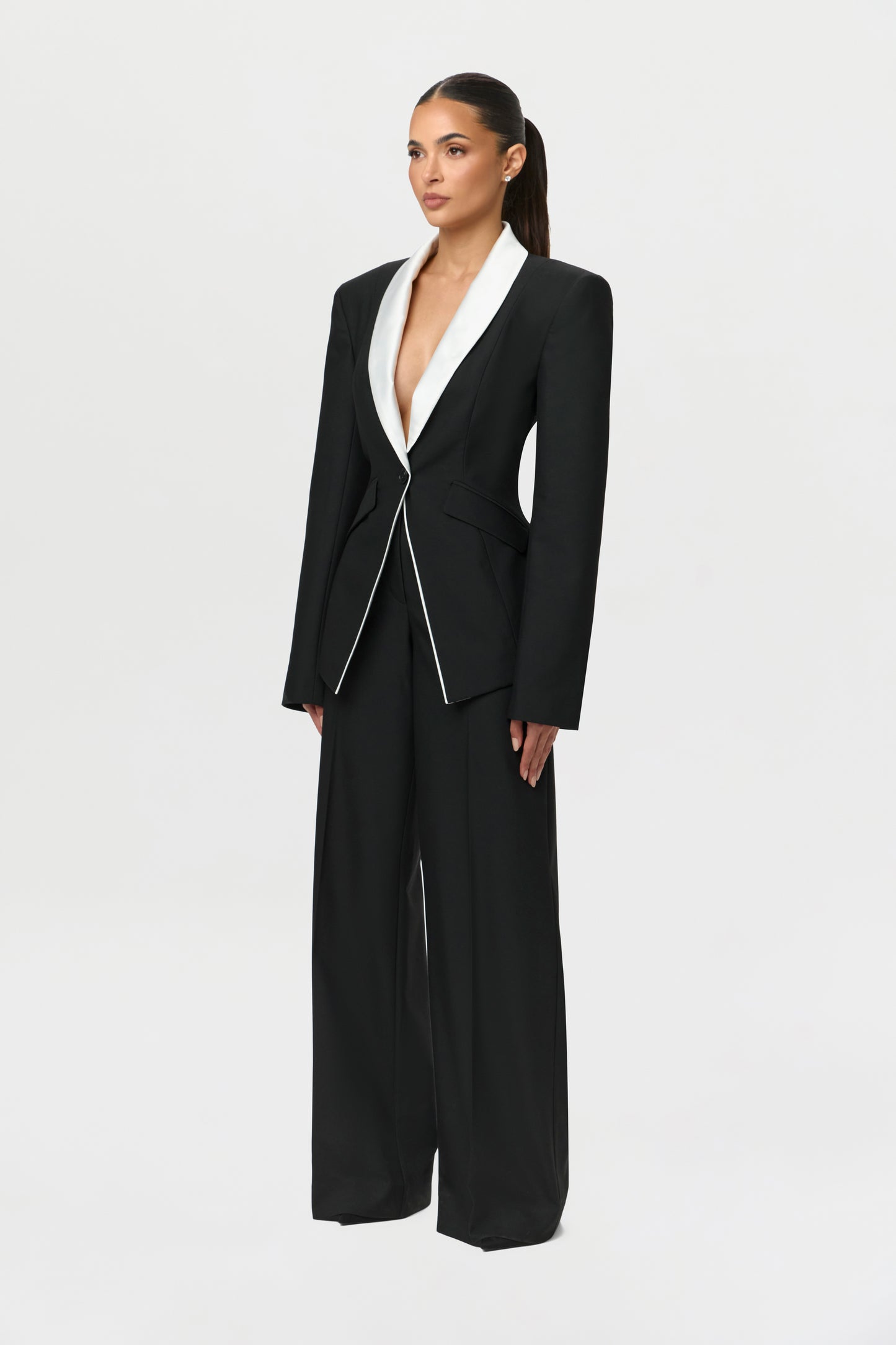 Suiting Seam Wide-Leg Pants