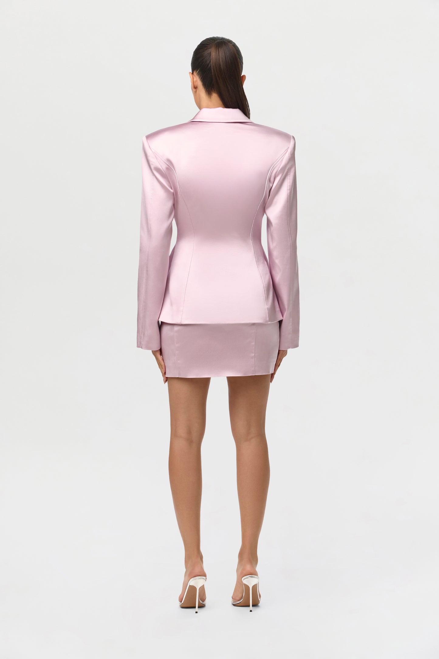 Satin Suiting Mini Skirt