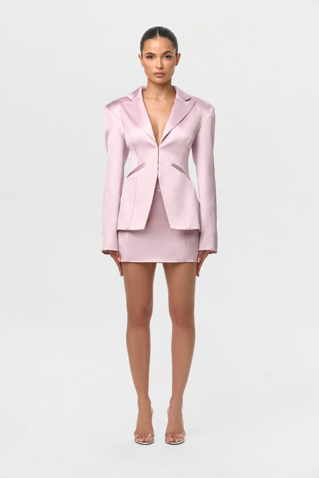 Satin Suiting Corset Blazer