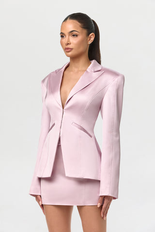 Satin Suiting Corset Blazer