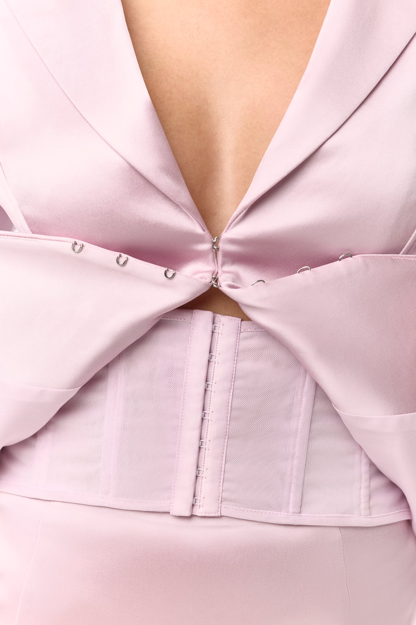 Satin Suiting Corset Blazer