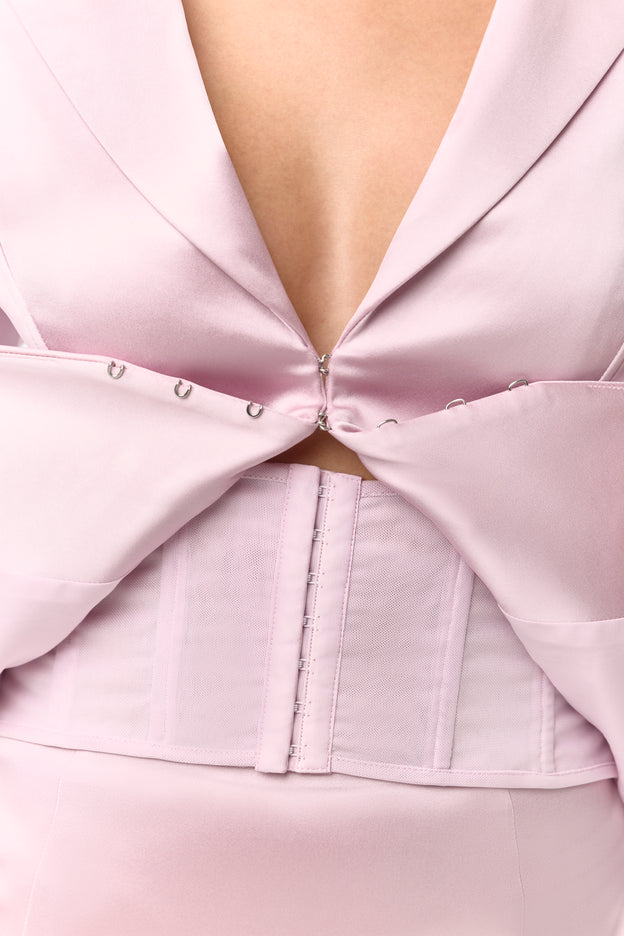 Satin Suiting Corset Blazer