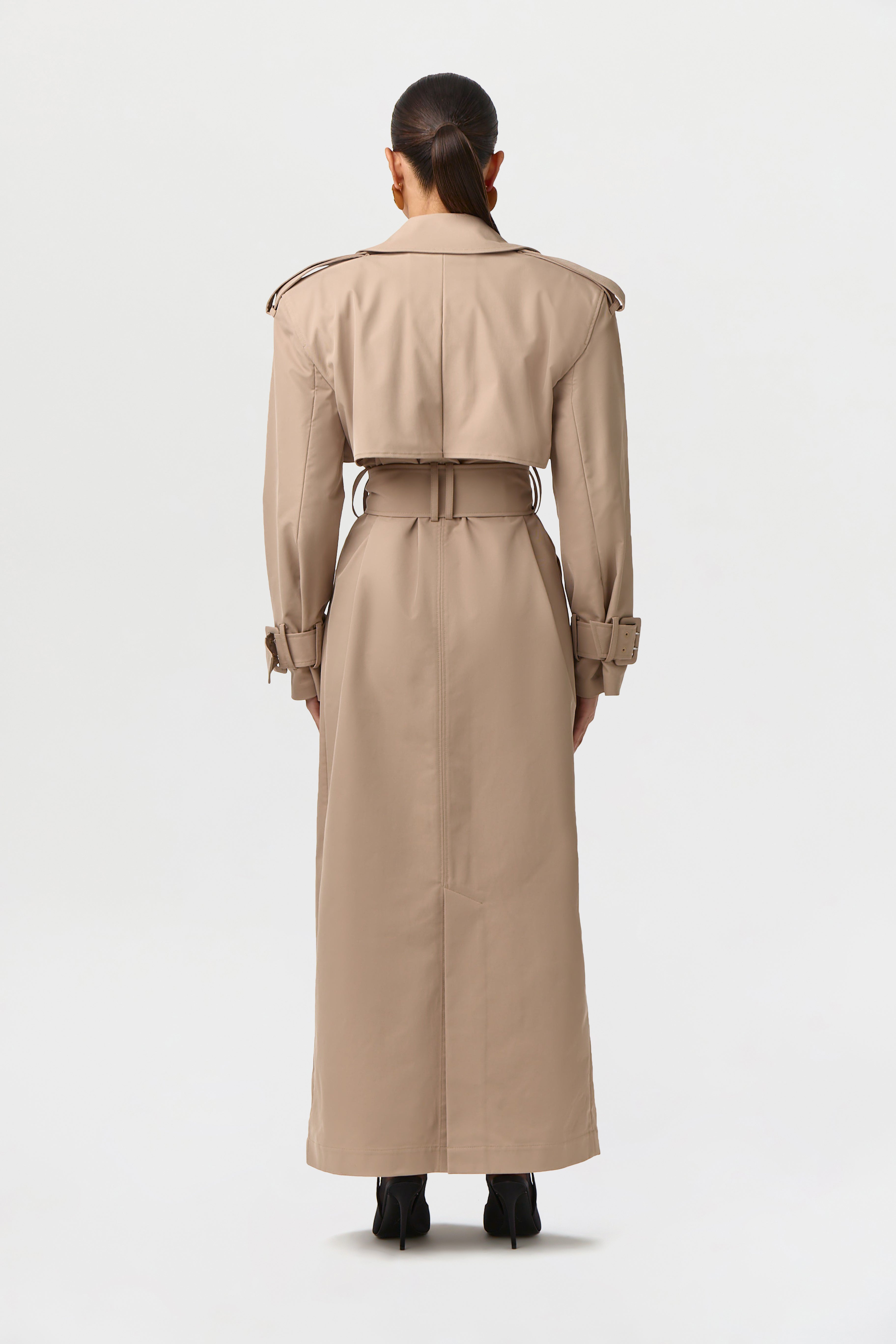 Twill Trench Long Coat – Naked Wardrobe