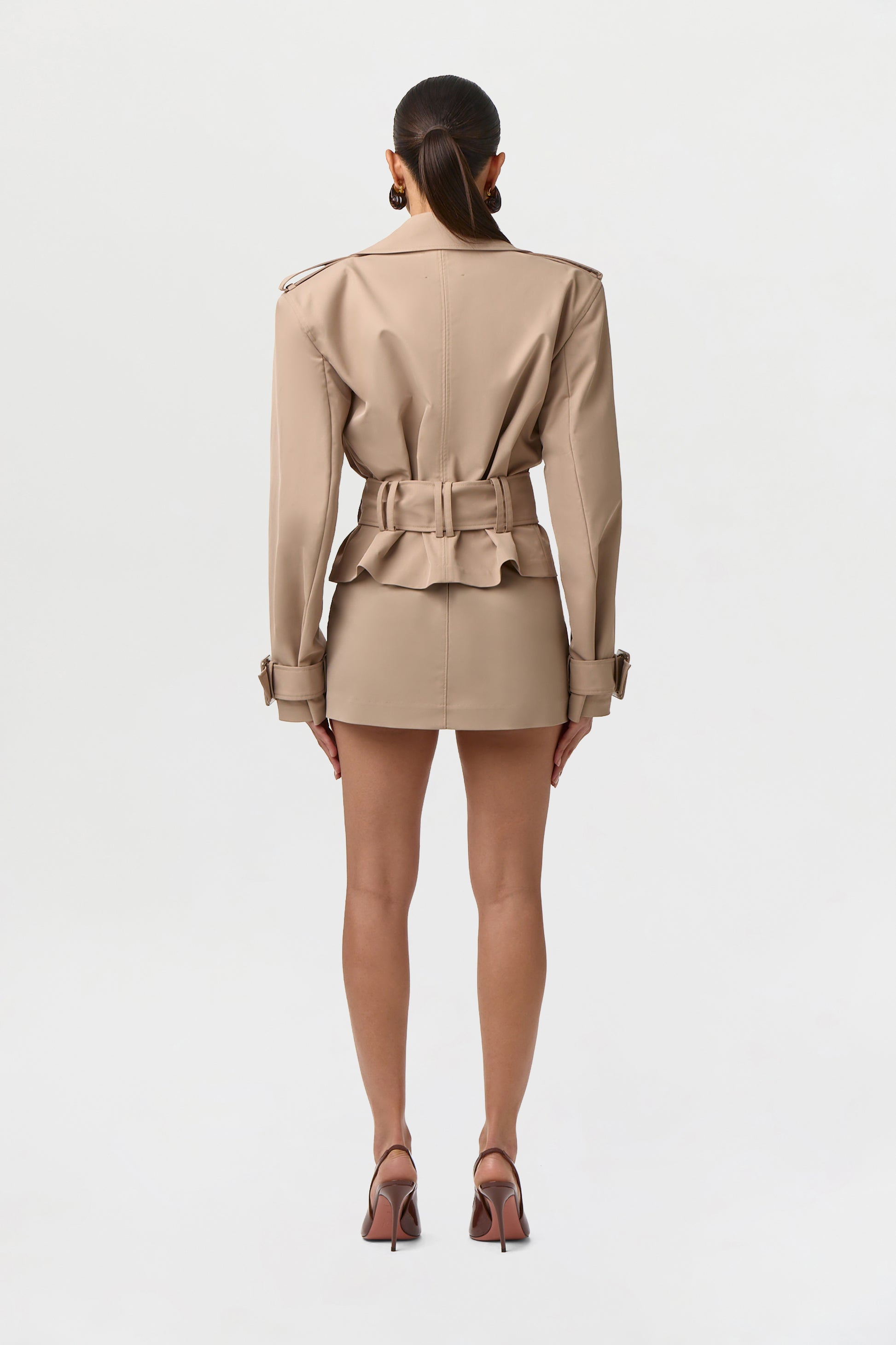 Twill Belted Trench Jacket