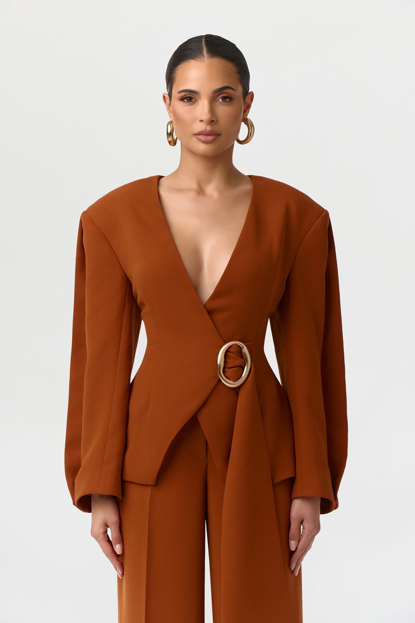 Suited Belted Ring Blazer