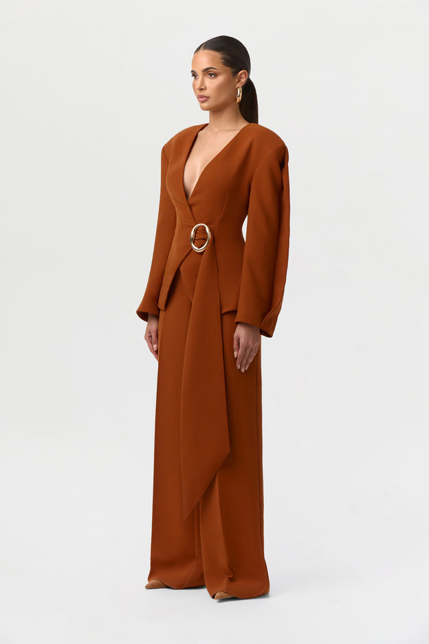 Suited Belted Ring Blazer