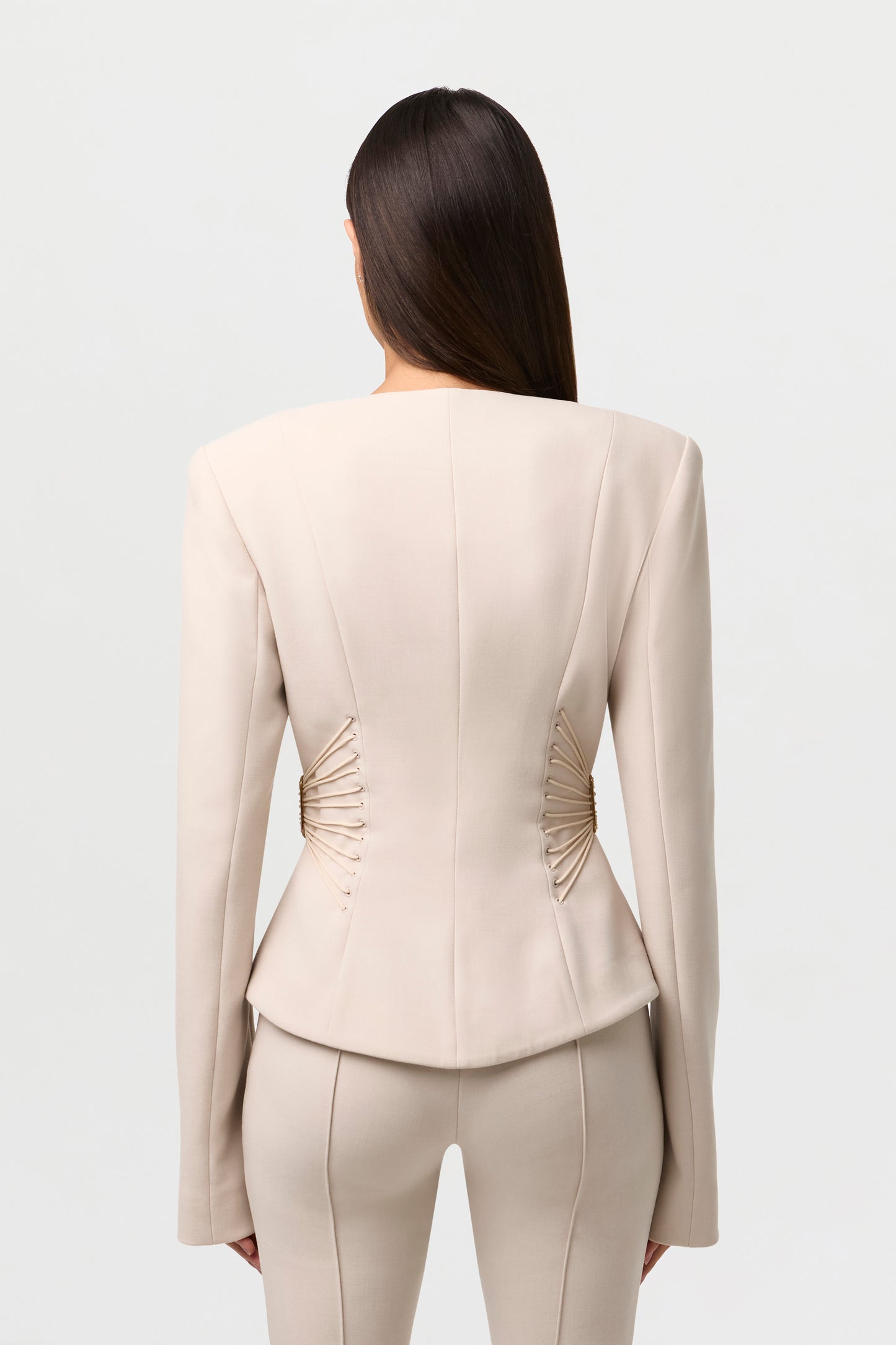Suiting V-Neck Corset Blazer