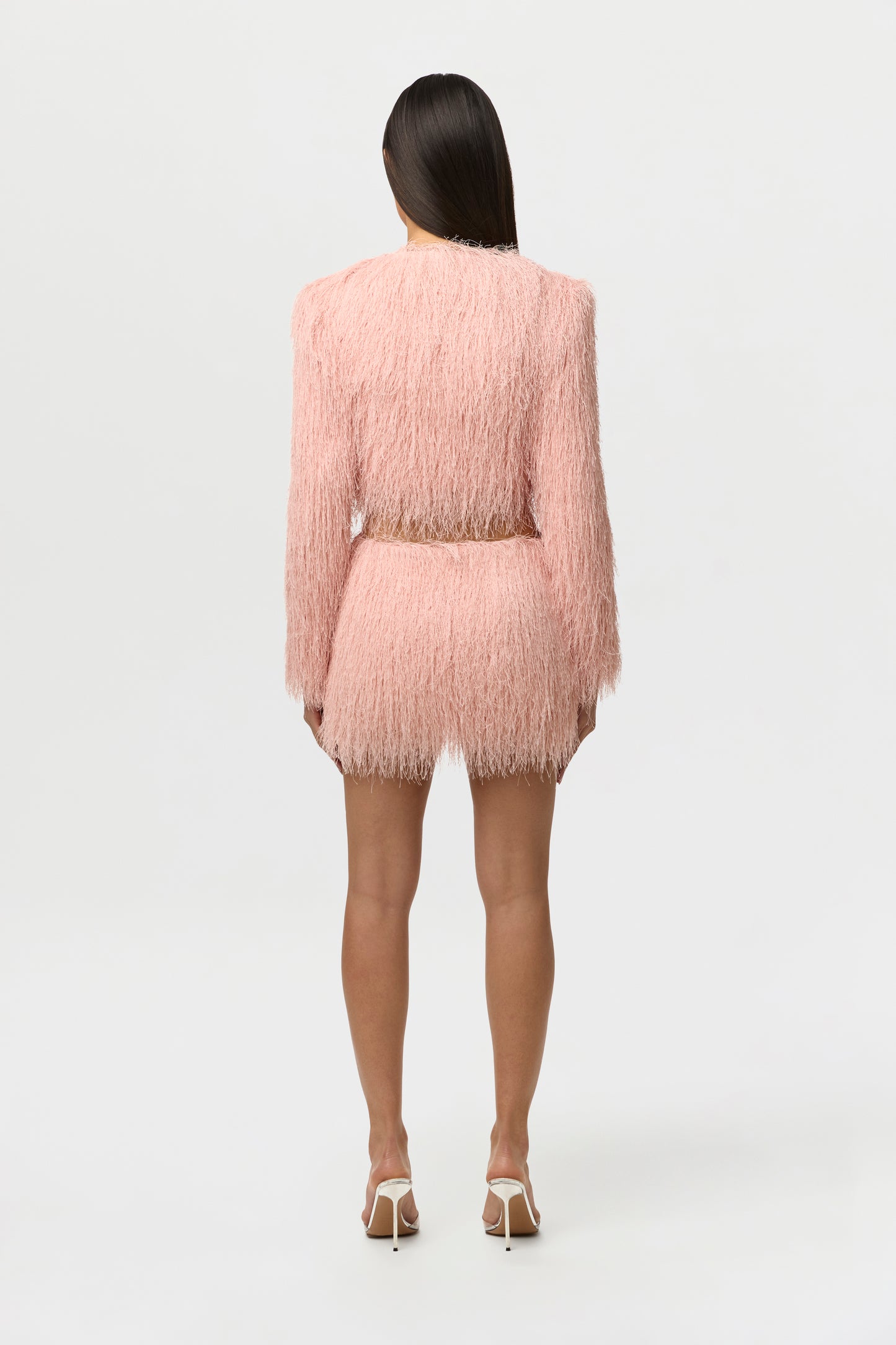 Faux Fringe Mini Skirt