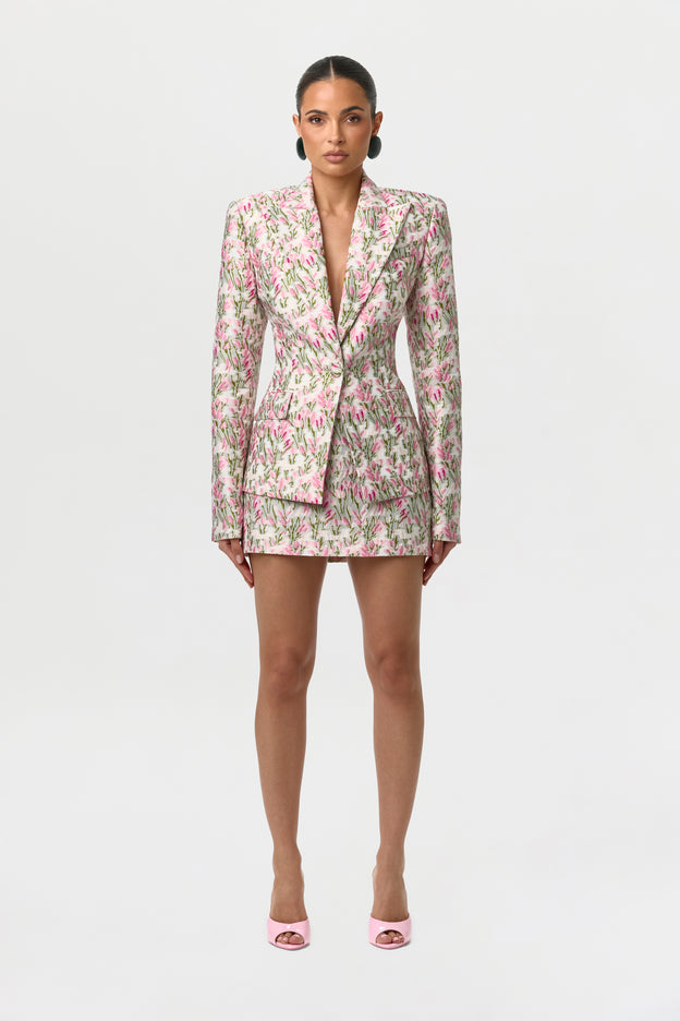 Suiting Floral Jacquard Blazer