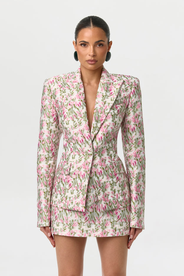 Suiting Floral Jacquard Blazer
