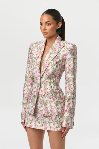 Suiting Floral Jacquard Blazer