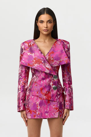 Suiting Jacquard Crossbody Blazer