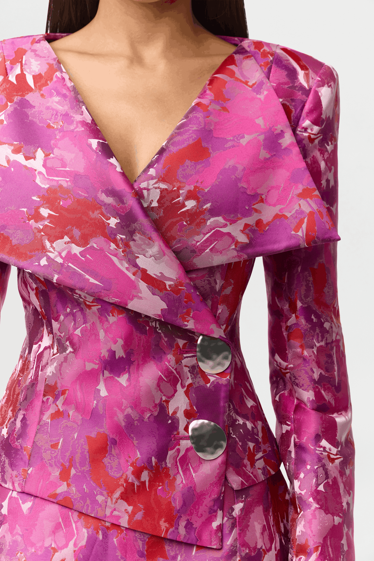 Suiting Jacquard Crossbody Blazer