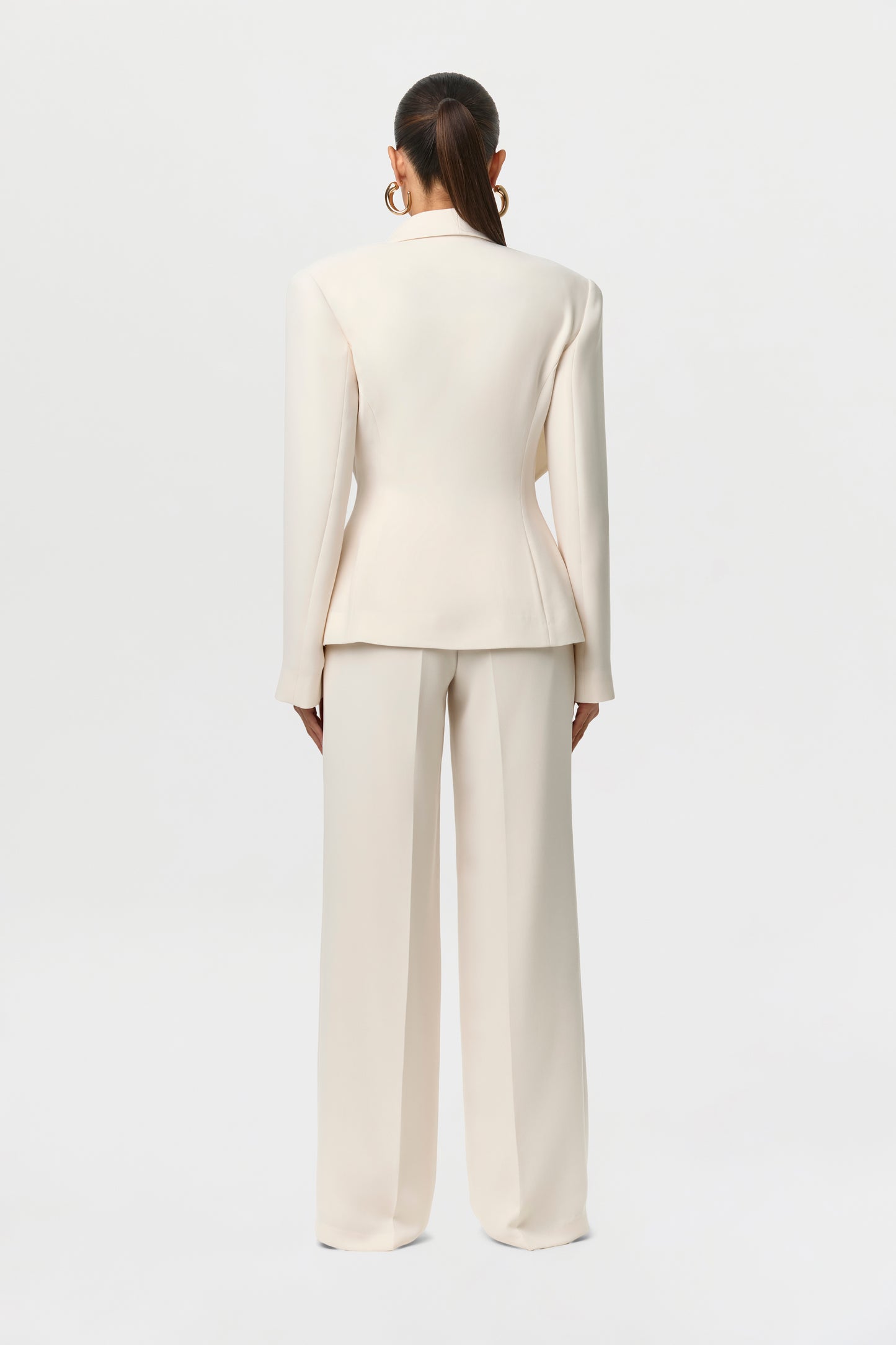 Suiting Pleated Wide-Leg Pants
