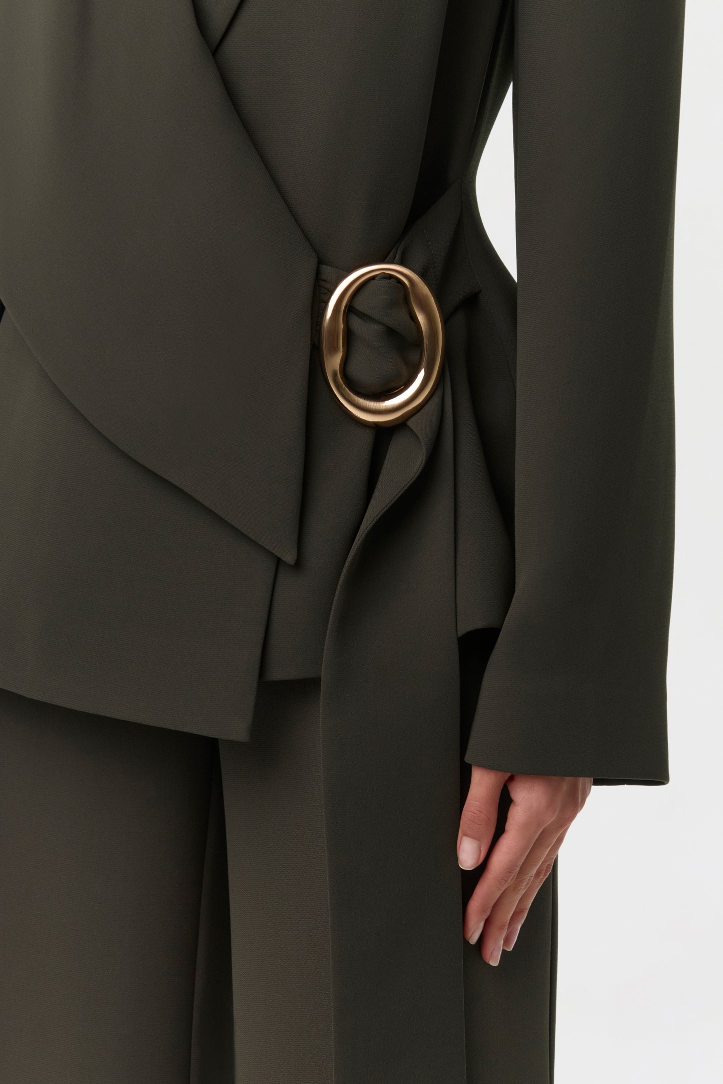 Suiting Asymmetric Wrap Blazer