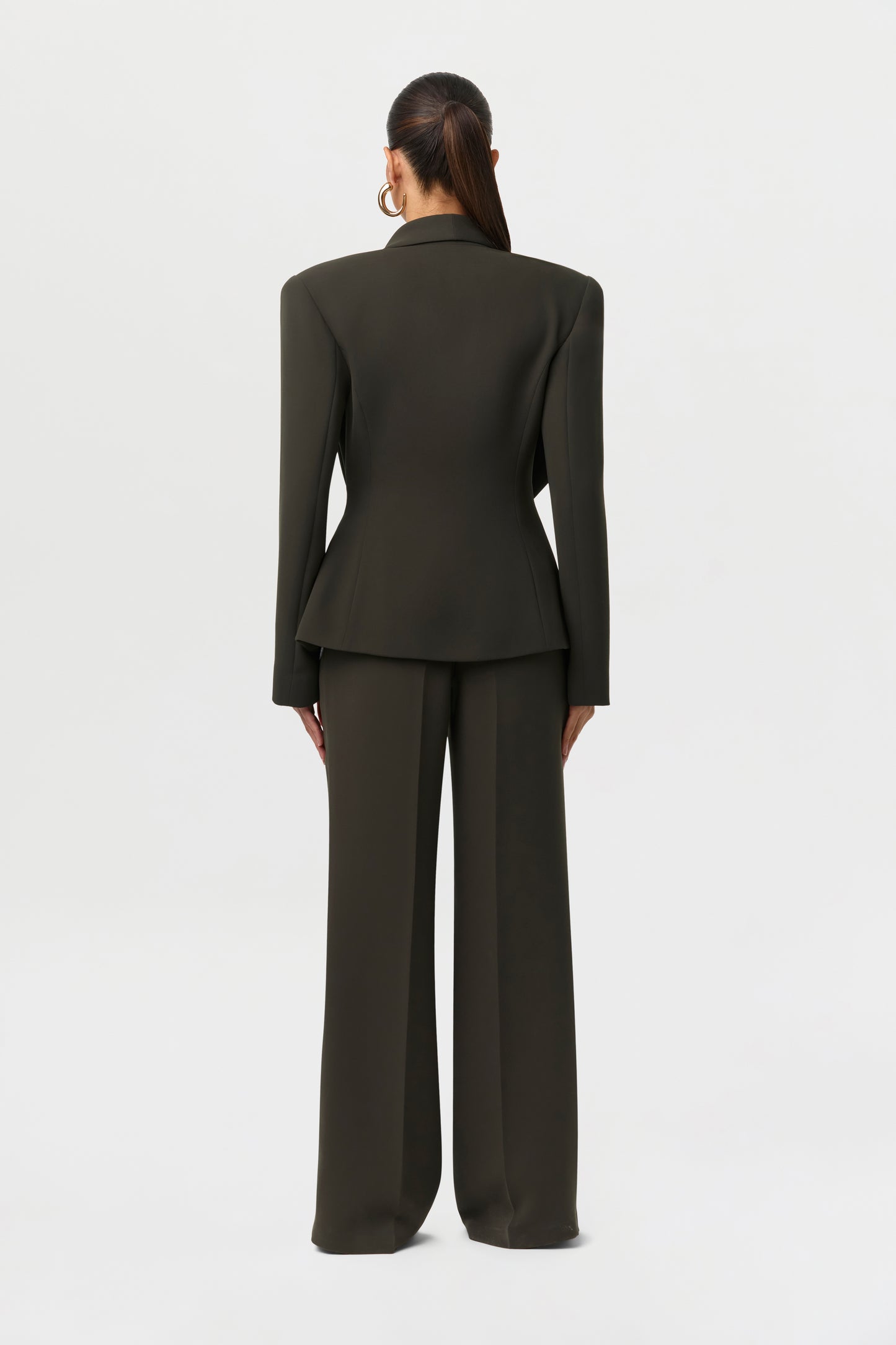 Suiting Pleated Wide-Leg Pants