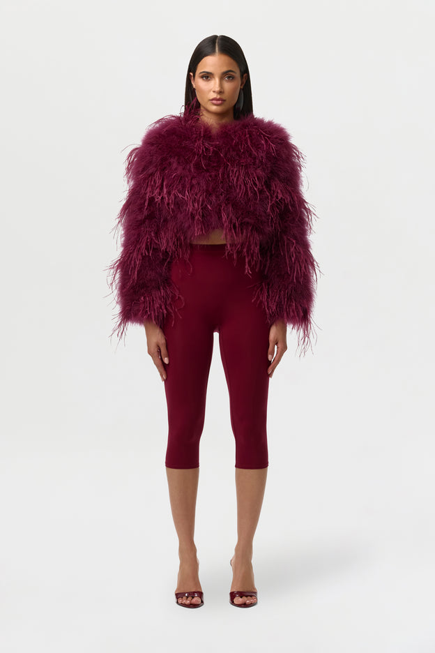 Feather Cropped Jacket