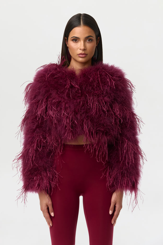 Feather Cropped Jacket
