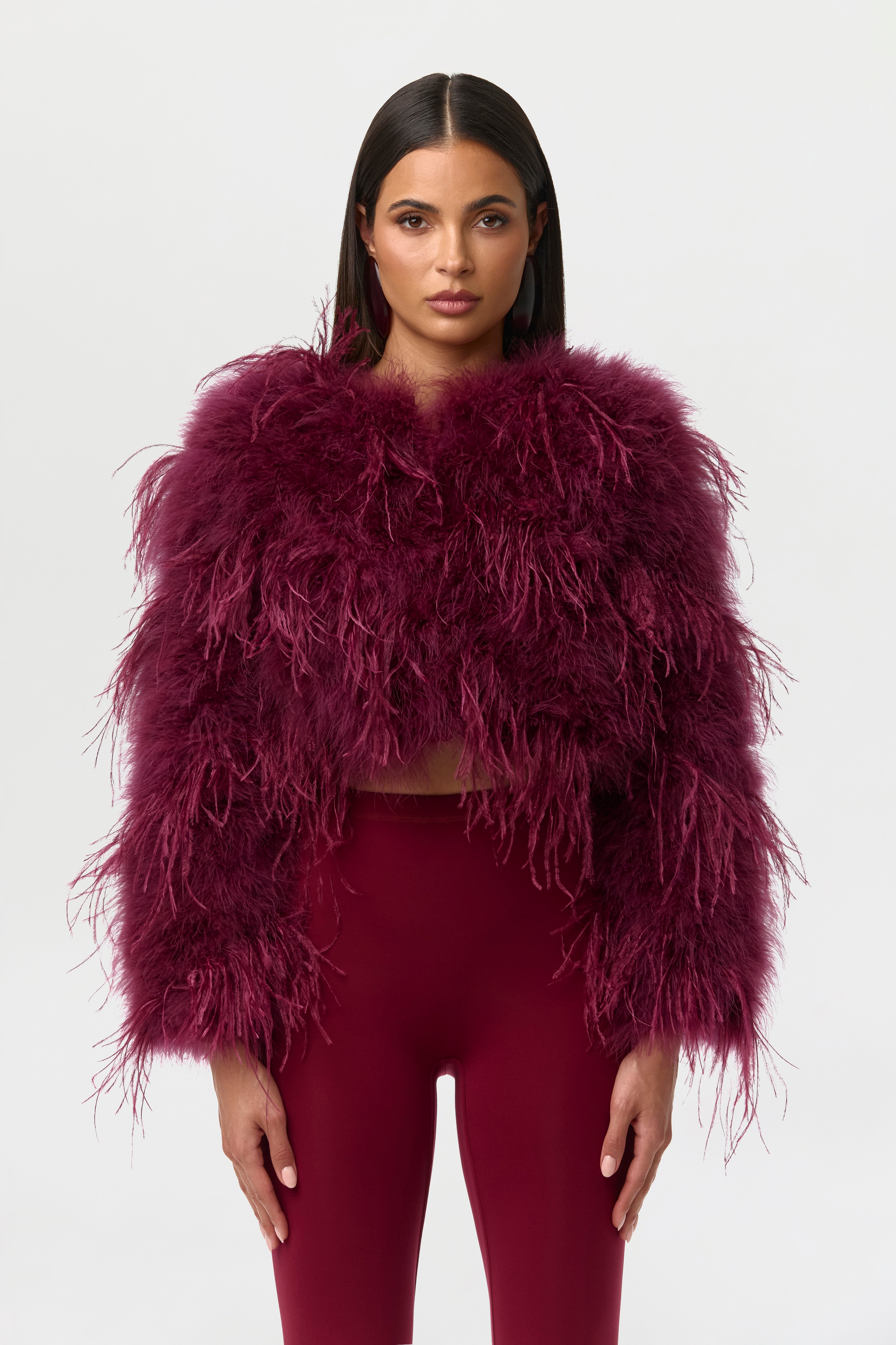Feather Cropped Jacket