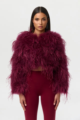 Feather Cropped Jacket