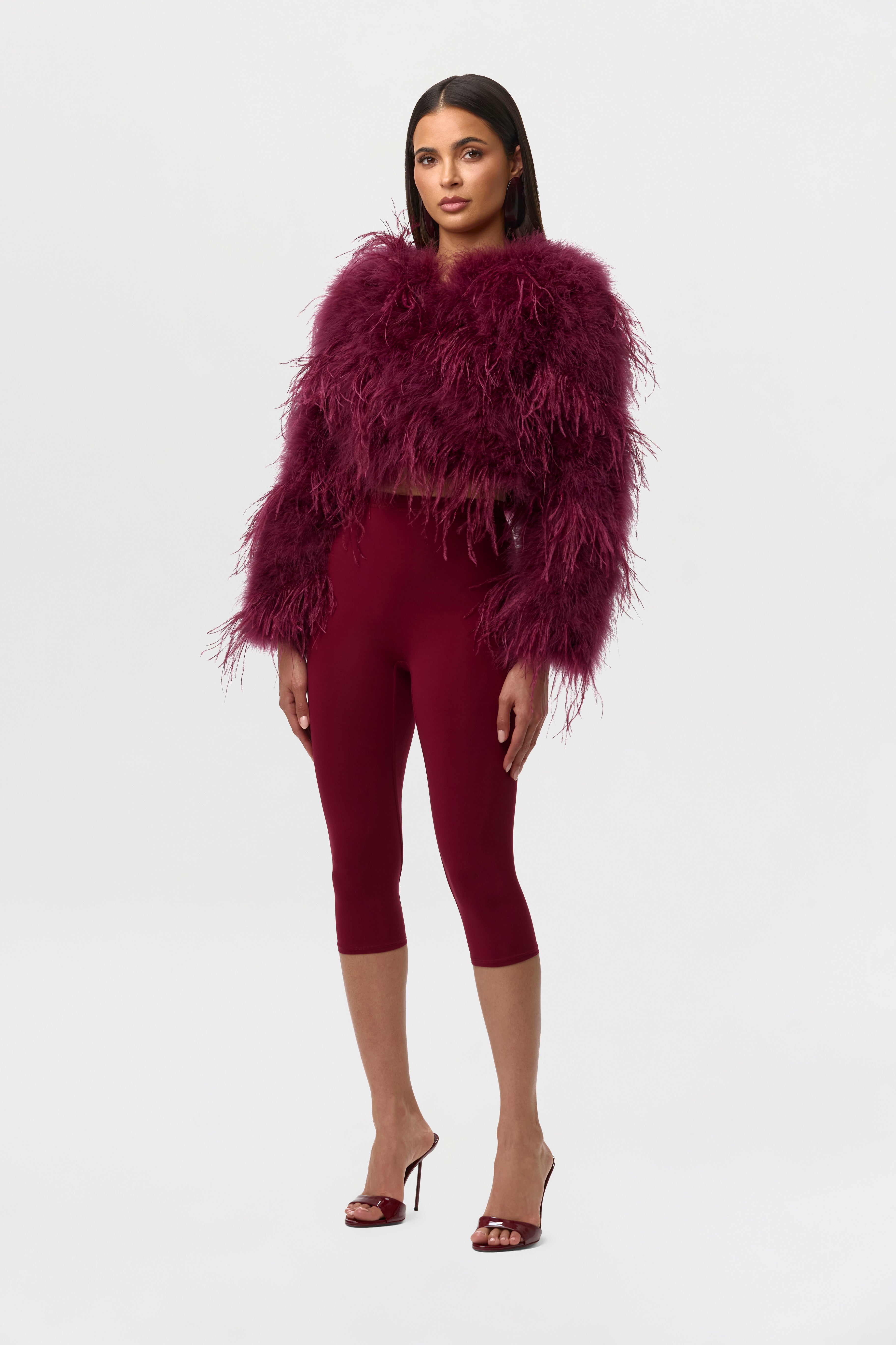 Feather Cropped Jacket – Naked Wardrobe