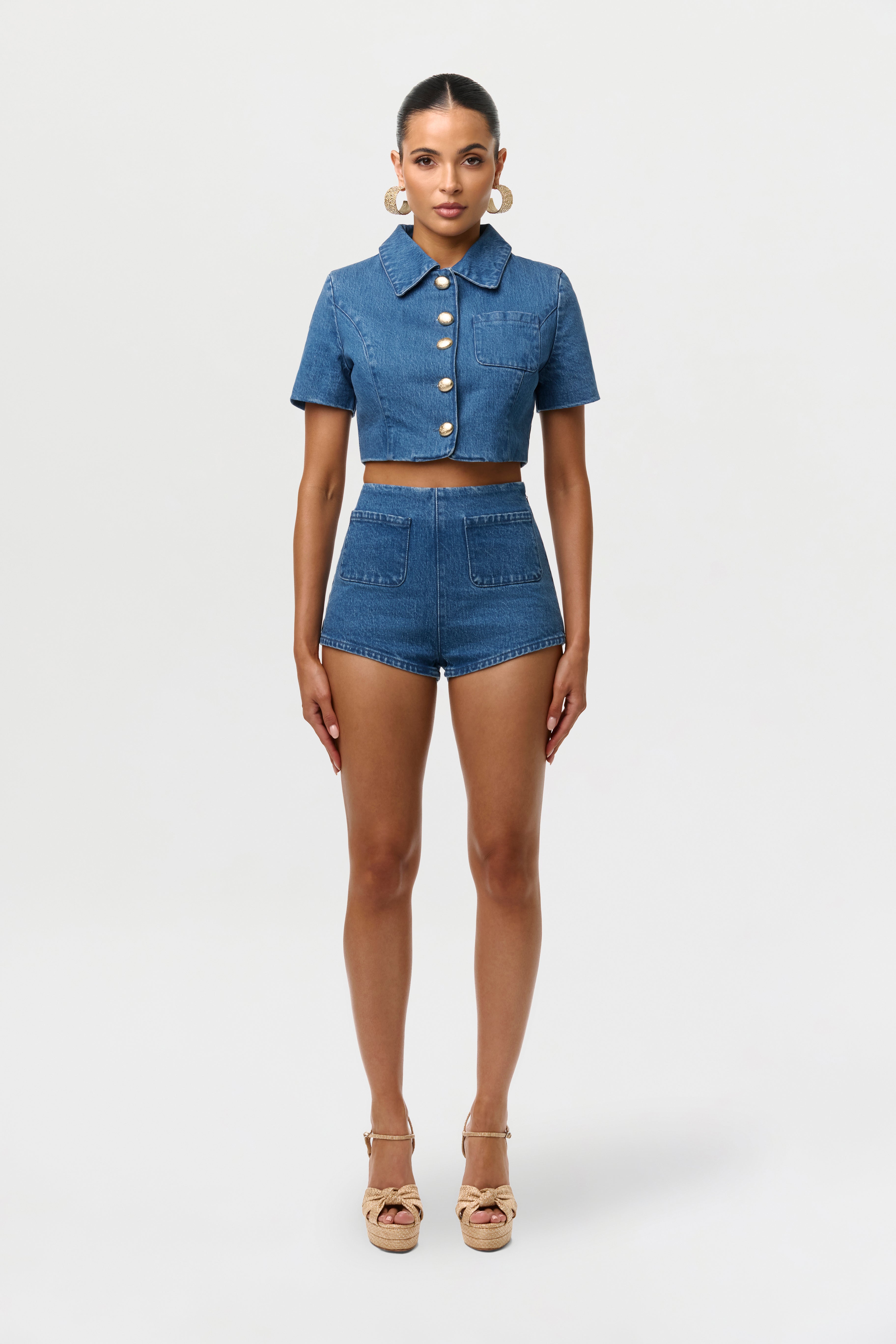 Denim Pocket Shorts