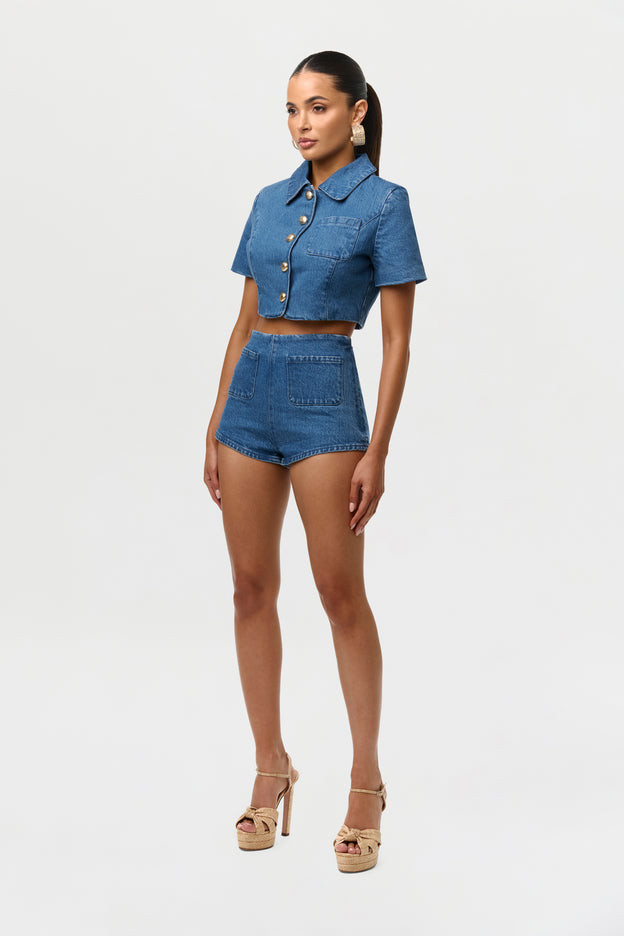Denim Pocket Shorts