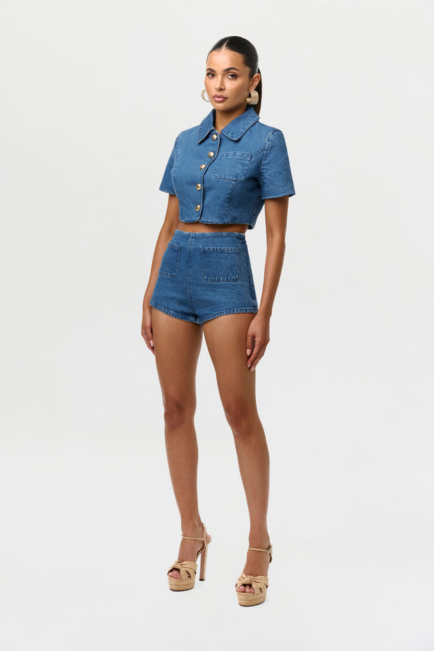Denim Pocket Shorts