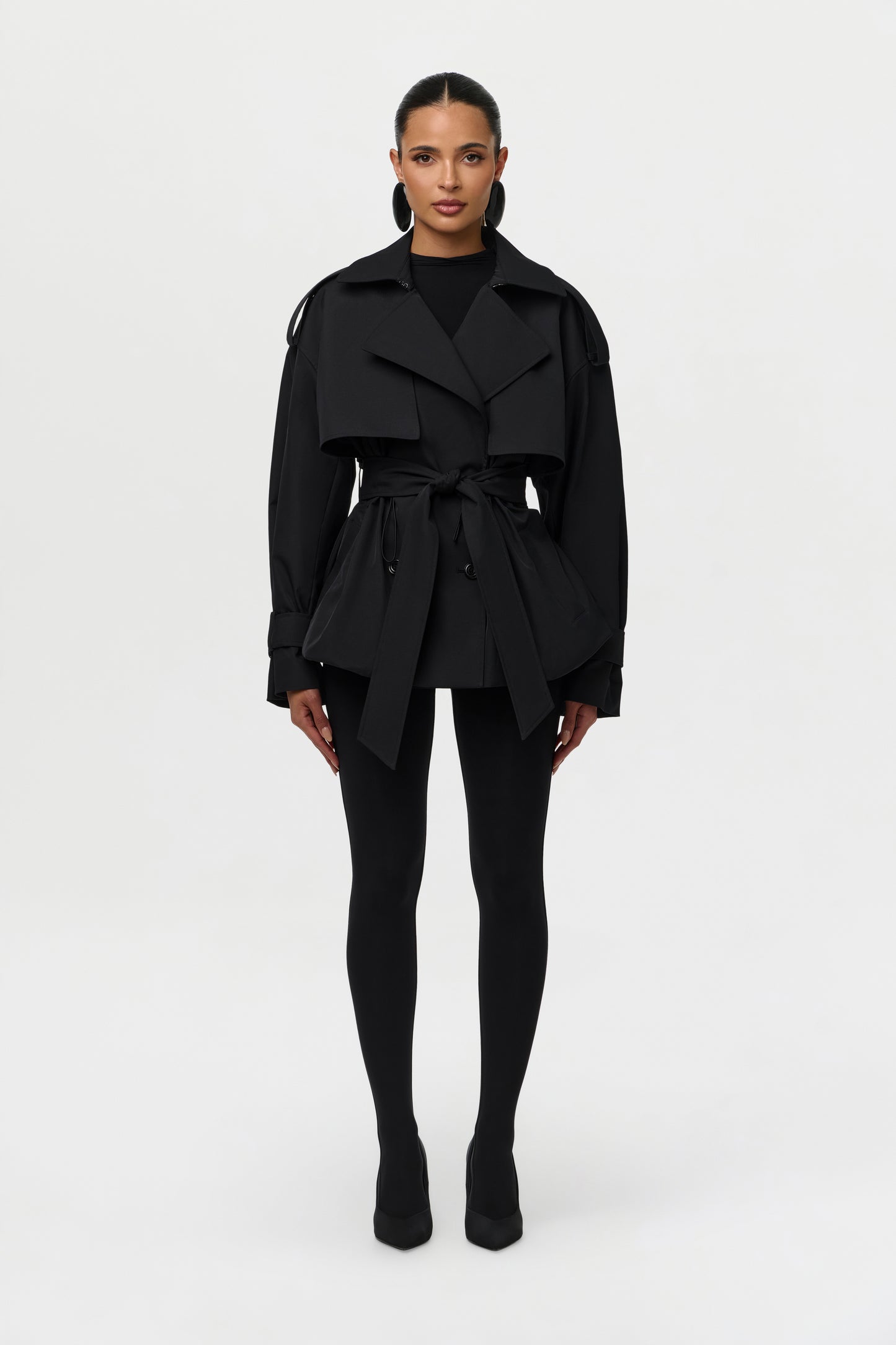 Twill Belted Trench Jacket