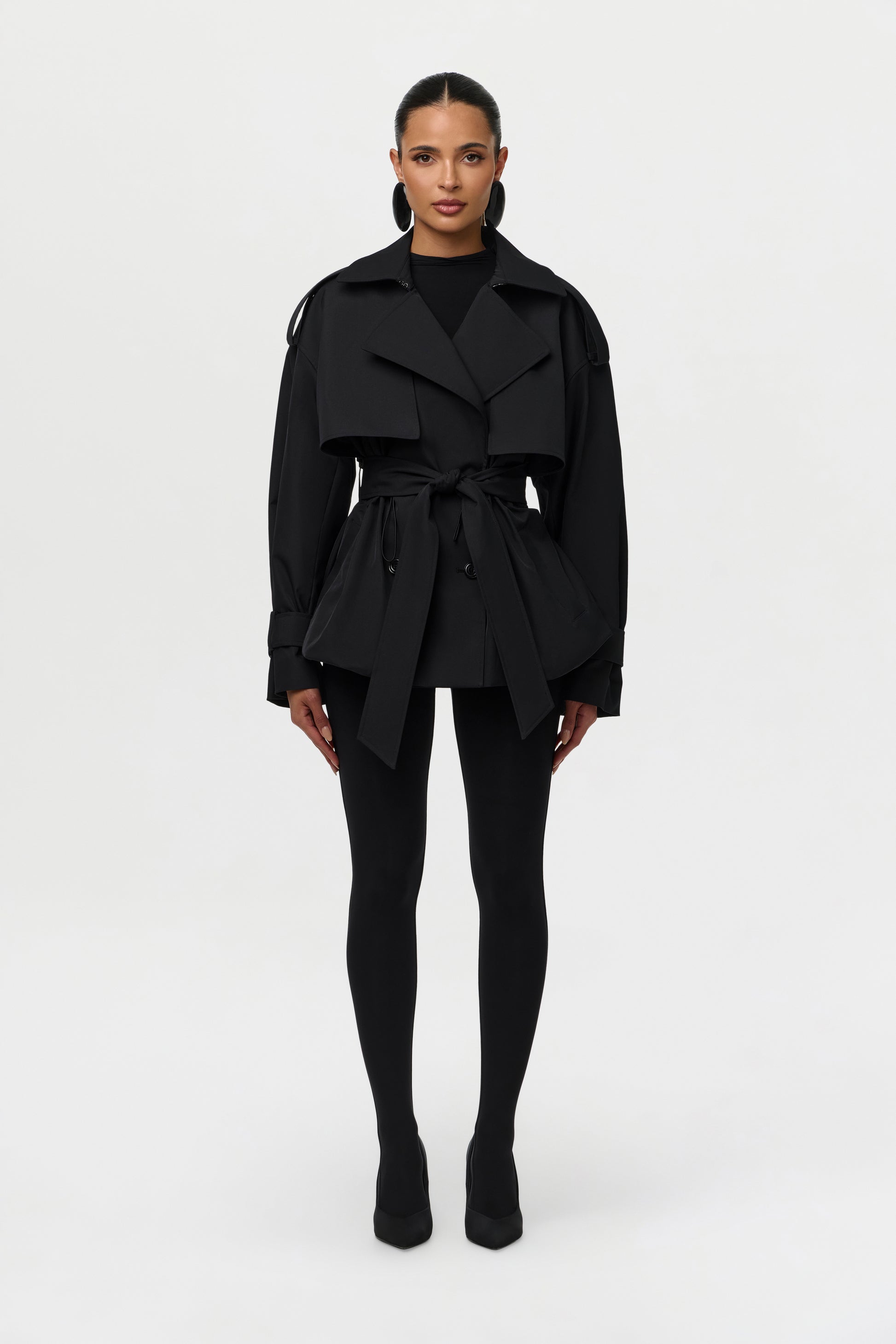 Twill Belted Trench Jacket