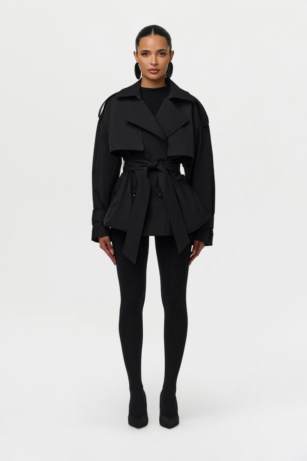 Twill Belted Trench Jacket