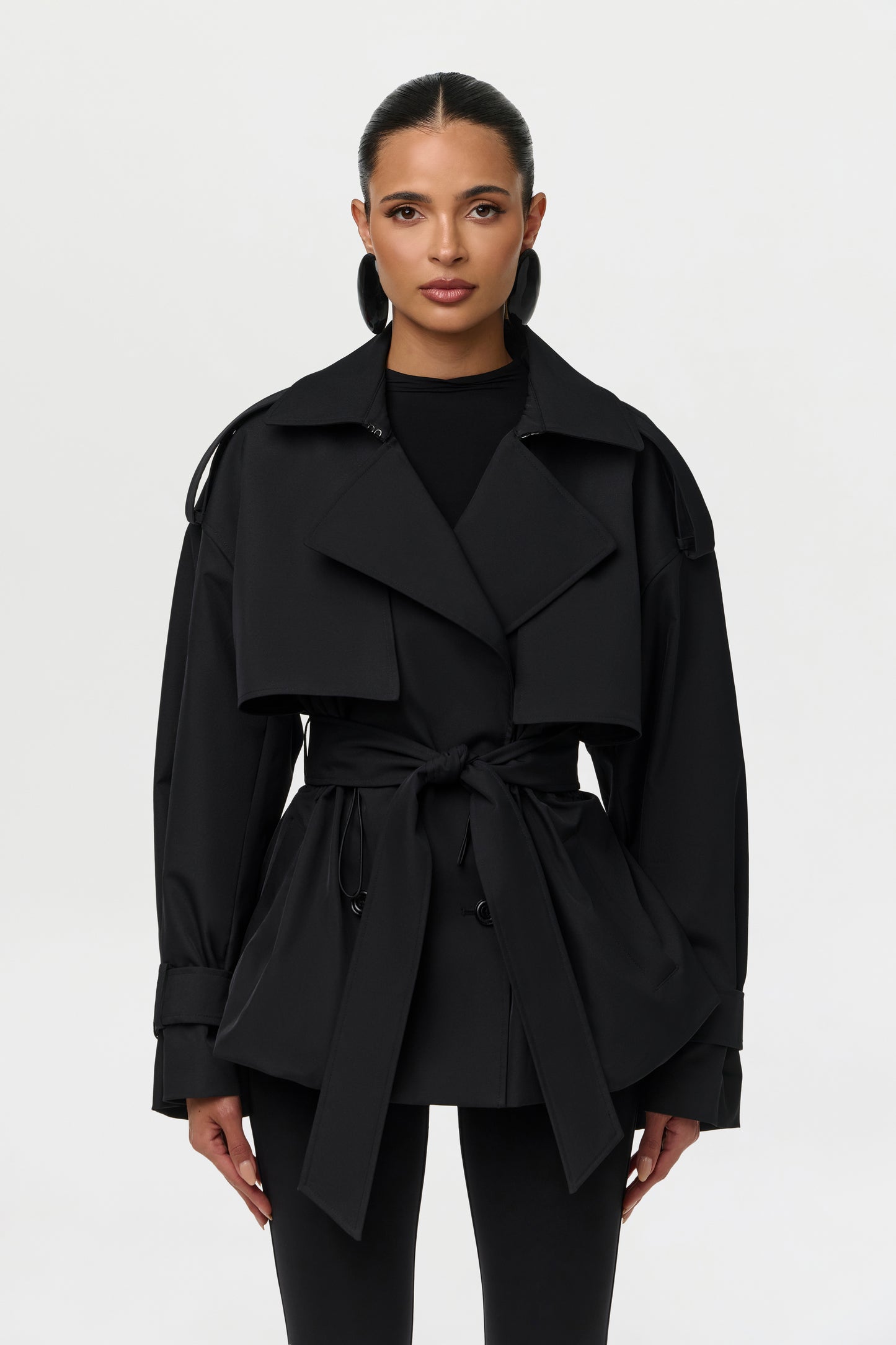 Twill Belted Trench Jacket