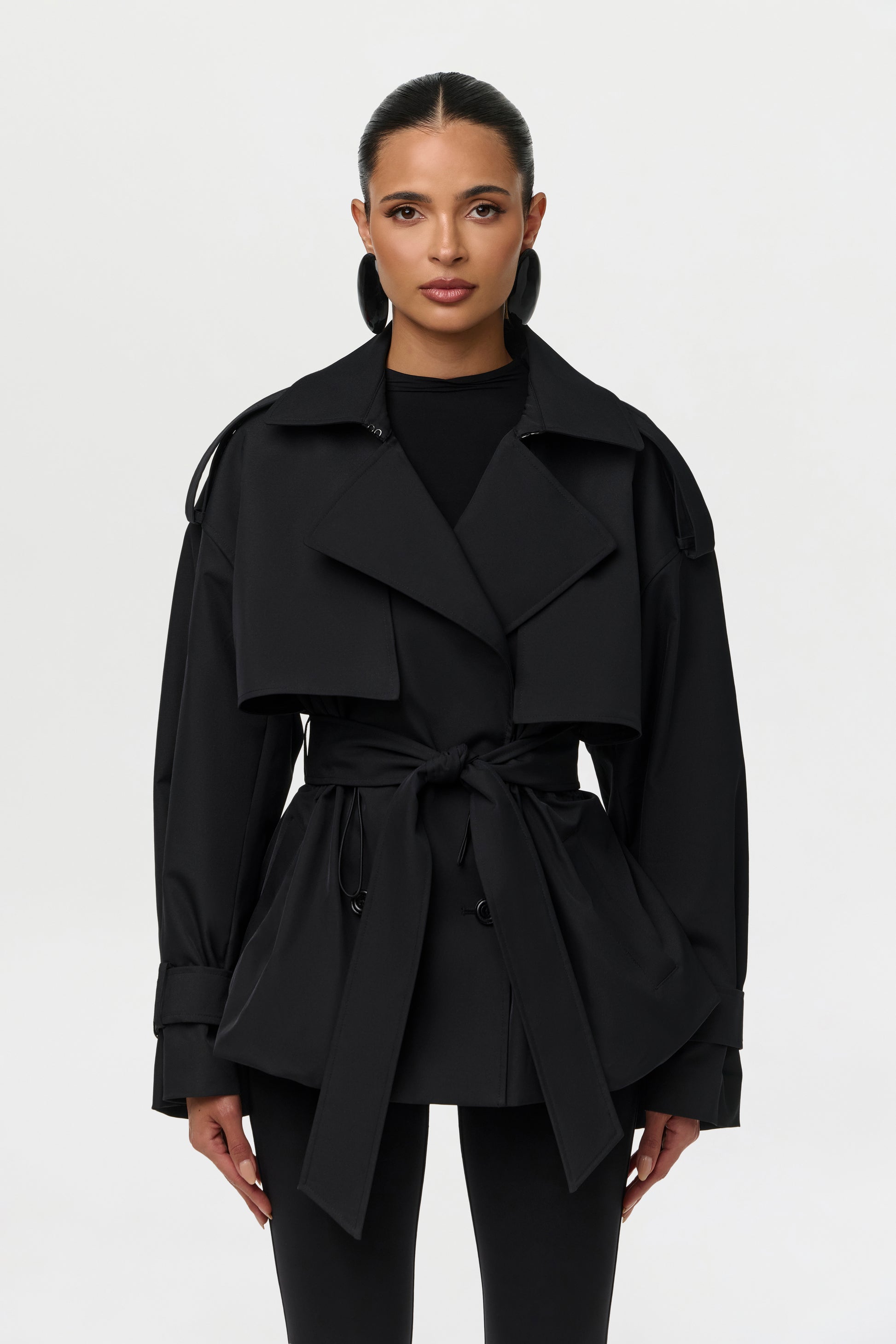 Twill Belted Trench Jacket
