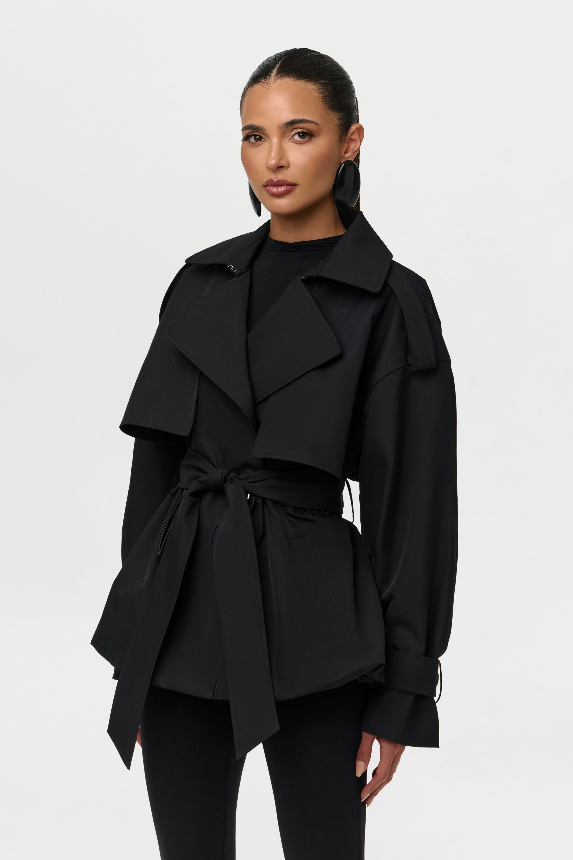 Twill Belted Trench Jacket