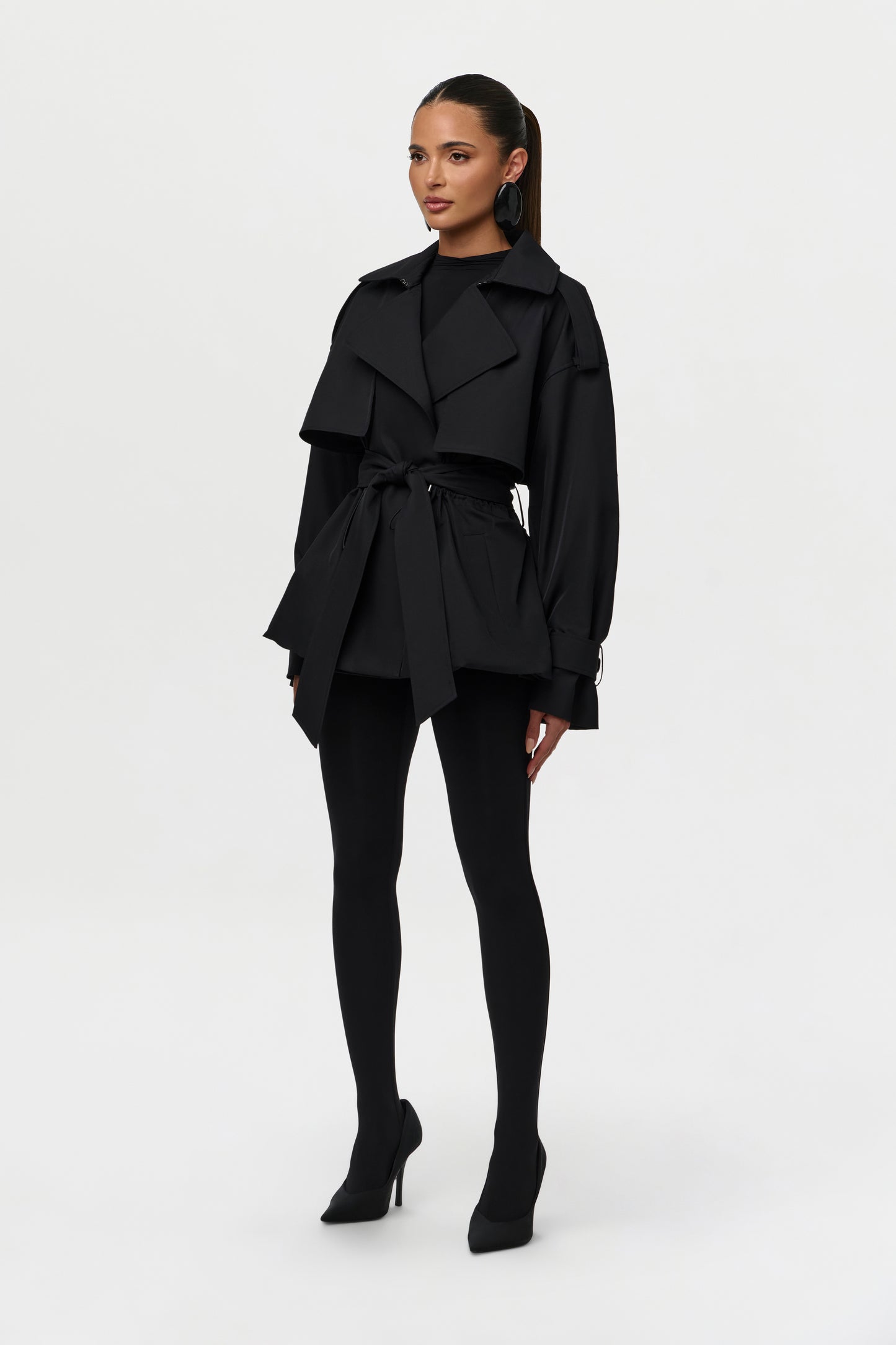 Twill Belted Trench Jacket